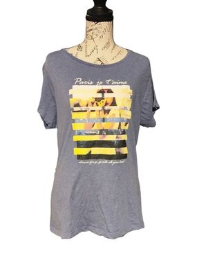 Primark Paris Je T'aime Graphic Tee, Size 10